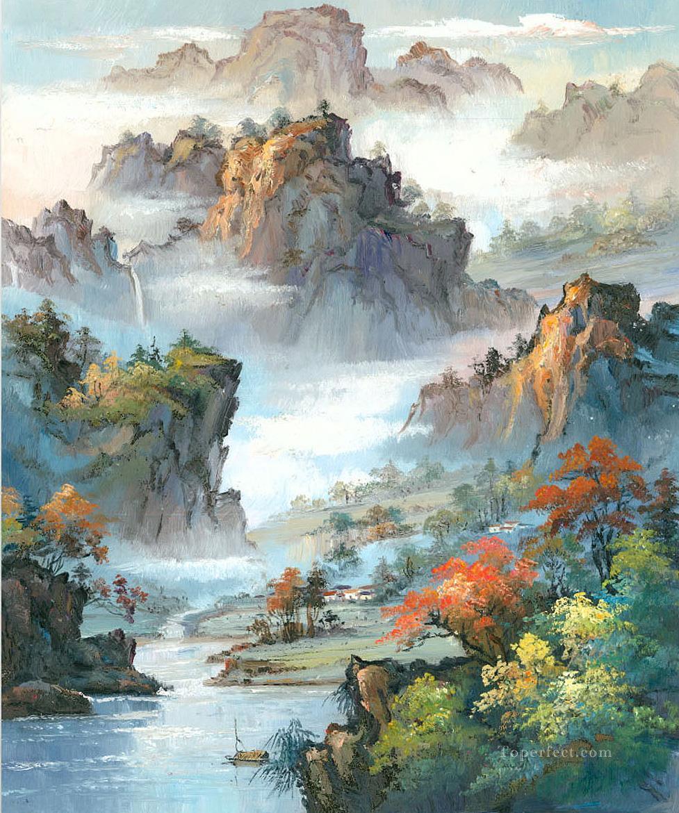 Chinese Landscape Shanshui Mountains Waterfall 0 955 Oil Paintings